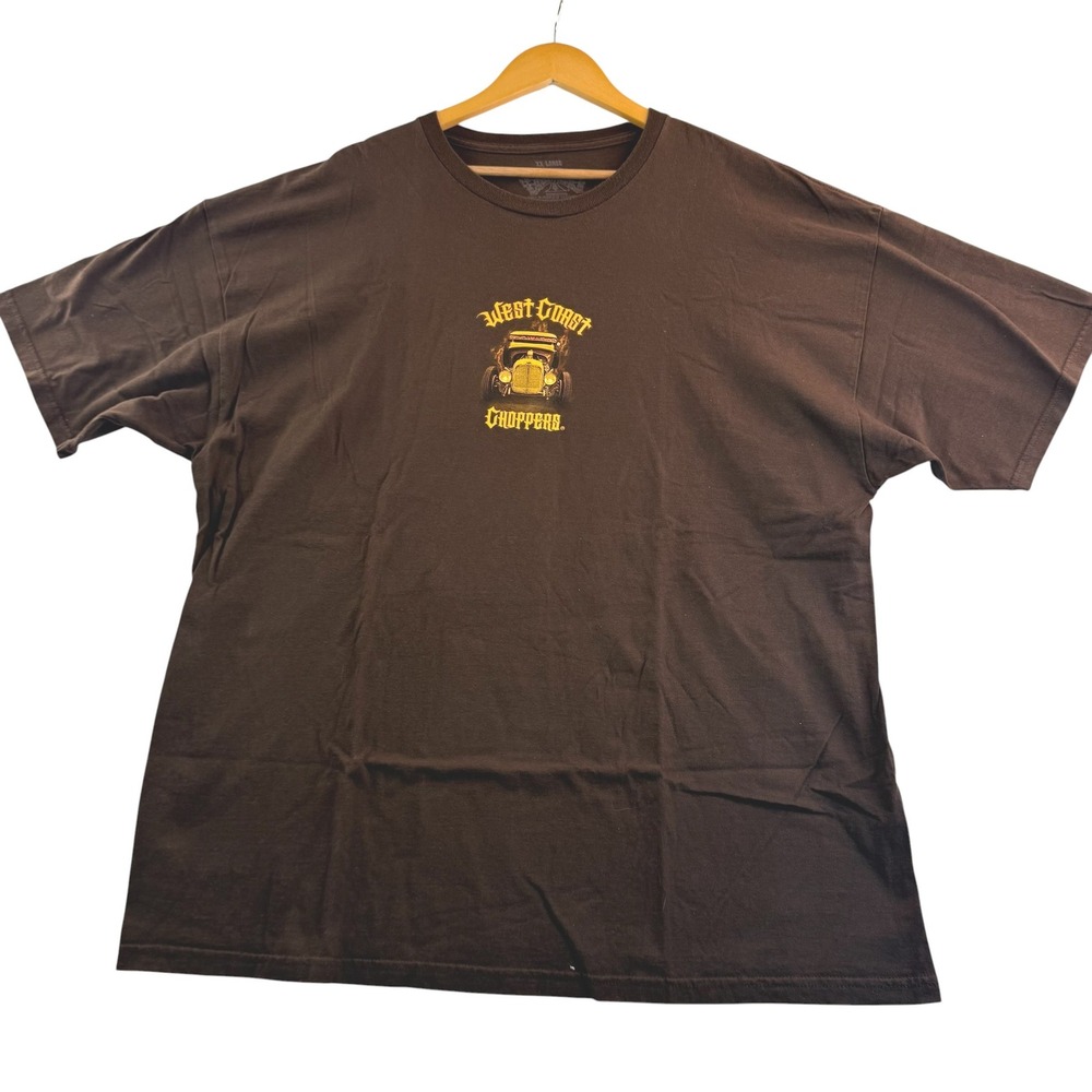 West Coast Choppers T-Shirt XXL Brown Original Outlaw Hot Rod Graphic Tee